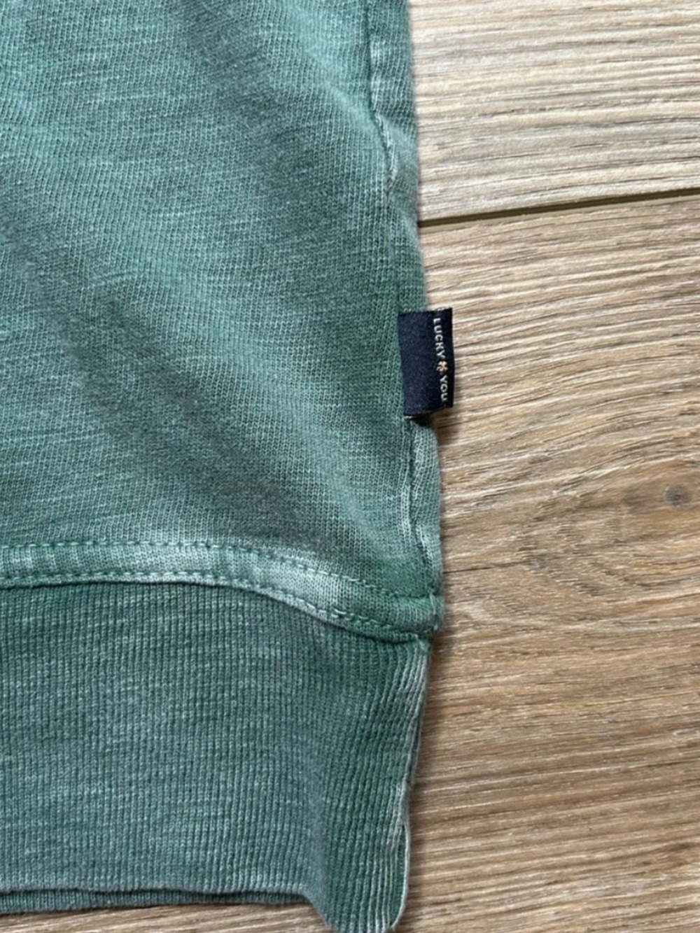 Lucky Brand | Weekend Slub Jersey Hoodie in Washed out Green (Small) - Picture 3 of 13